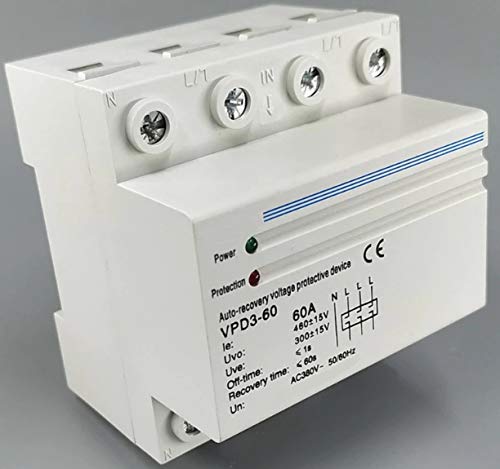 Protector Trifasico Sobre-Tensiones y Baja Tensión con Rearme Automático 400v, 50-60Hz, MAX.60A Cover