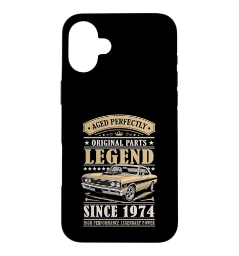 Legend Since 1974 Birthday Classic Car For Men Born in 1974 �X�}�z�P�[�X iPhone 16 Plus �p