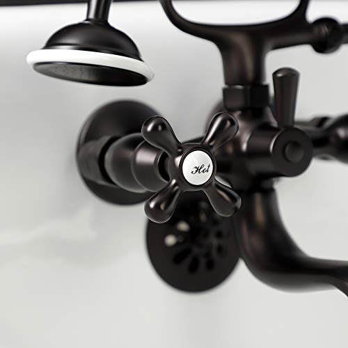 Kingston Brass KS225ORB Kingston Wall Mount Clawfoot Tub Faucet with Hand Shower, Oil Rubbed Bronze by Kingston Brass - Used condition - Image 2