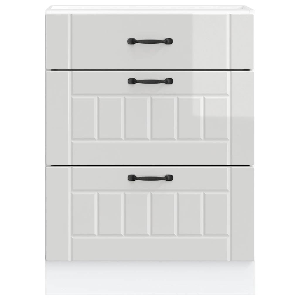 Refined Mueble bajo de Cocina Lucca Blanca de Alto Brillo 60x46x81.5cm