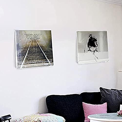 4 PCS Clear Acrylic Wall Mount Vinyl Record display stand LP Shelf Storage Holder Wall bracket