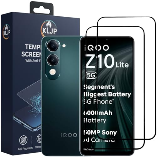 Image of Military-Grade Gorilla Tempered Glass For iQOO Z10 Lite /Vivo T4 Lite With Installation Kit | Edge to Edge Coverage | Black (Pack Of 2)