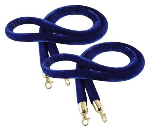 Corde de file d'attente bleue 150cm barrière de sécurité événementielle pour poteau