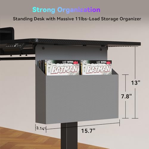 Image of WALKINGDESK 63 Inches L Shaped Standing Desk with Keyboard Tray and 2 Drawers, L Shaped Electric Standing Desk, Adjustable L Shaped Office Desk,Corner Standing Desk for Home Office, Black