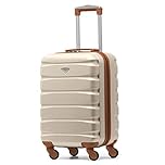 Flight Knight 55x35x25 Cabin Luggage for KML,Carry On Suitcase Approved for 35 Airlines, EasyJet, Maximum Size for Air France - Lightweight Small Durable Cabin Bag, ABS Hard Shell, Hand Luggage