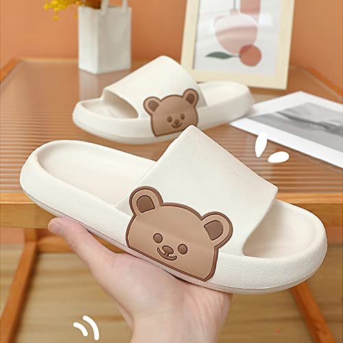 JHTPSLR Kawaii Bear House Slippers for Women Teen Girls Cute Summer Slides Sandals Shower Slippers for Indoor Home Bedroom Outdoor Beach Pool Spa Soft EVA Comfortable Non-slip3