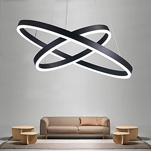 Plafonnier dimmable rond suspension moderne en acrylique et métal