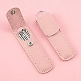 1PC Spiral Ear Cleaning Kit With Soft Tips Metal Ear Picks, Spring Design For Home Travel Personal Care And Grooming, Pink