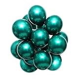 Emerald green balloons 50 pcs metallic green 12 inch chrome green balloons Double layer green balloons are more durable suitable for wedding birthday party balloon decorations