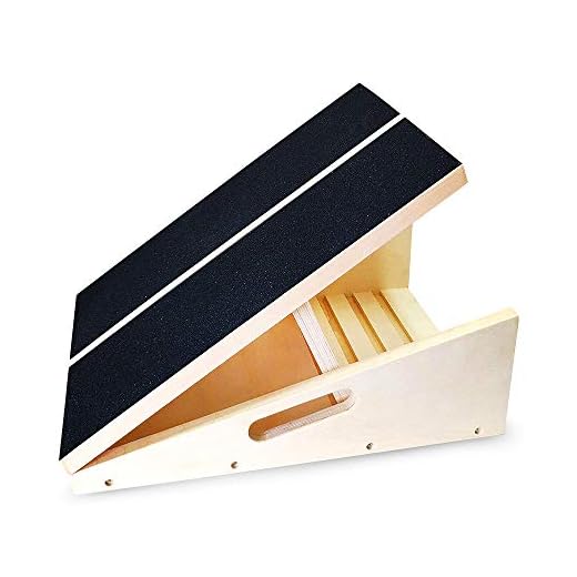 Surreal Imports Professional Wooden Calf Stretch Slant Board - 5 Position Physical Therapy Equipment - Durable Non-Slip Adjustable Incline Rehabilitation Platform Ideal for All Body Types