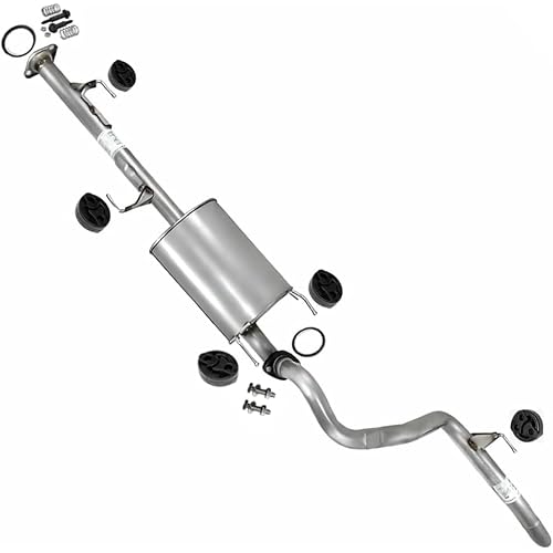 Exhaust Muffler, Tailpipe System Kit Compatible with Toyota FJ Cruiser 2007-2014 4.0L | Stainless Steel | Northeastern Exhaust | Includes Gaskets, Hangers and Bolt Kits | Direct-Fit Replacement