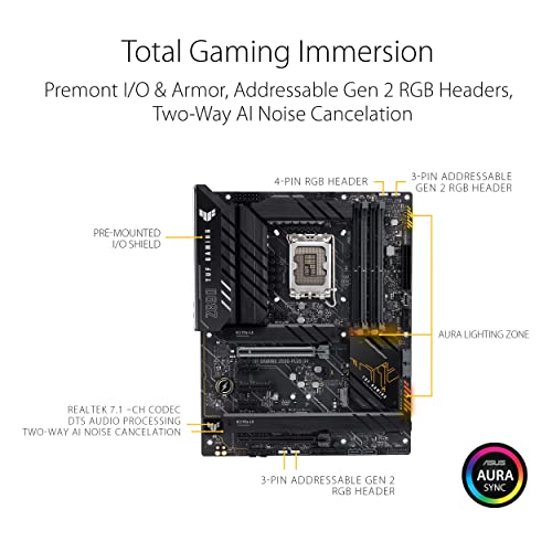 Placa-Mãe ASUS TUF Gaming - Z690-Plus D4, Intel 1700 Z690, ATX, DDR4, RGB