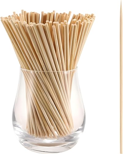 200 Pack Bamboo Skewers – 6 Inch Disposable Wooden Sticks for Appetizers, Kebabs, Fruit, BBQ & Party Snacks – Smooth & Splinter-Free Picks for Cooking, Grilling, Crafts