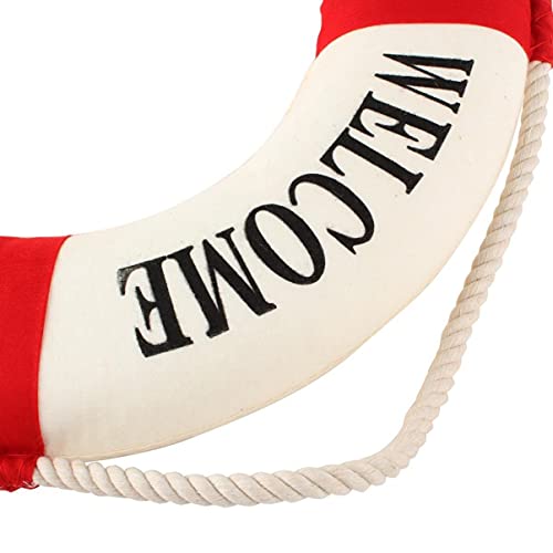 Lifkome 13.8 Lifebuoy Wall Hanging Ornaments Mediterranean Style Life Ring Decoration Life Buoy Wall Art For Beach Theme Home Wall Door Decor #TOP6