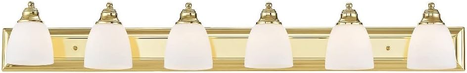 Livex Lighting 10506-91 Springfield 6 Brushed Nickel Bath Light, 48 x 7 x 7