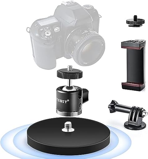 UTEBIT Soporte Magnético con Cabeza Giratoria de 360°, Base Magnética Ultra Fuerte de 88mm con Soporte para Smartphone y Cámara, Capacidad de Carga Vertical 30kg | Ya disponible en tu tienda friki favorita! En mundofriki.es!