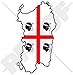 SARDINIEN Sardische Karte-Flagge ITALIEN Sardinien Italienisch 110mm Auto & Motorrad Aufkleber, Vinyl Stickers