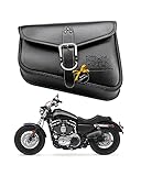 KEMIMOTO Motorcycle Swingarm Bag, Side Tool Bags Swing Arm Bags with Leather Metal Buckle fit for...