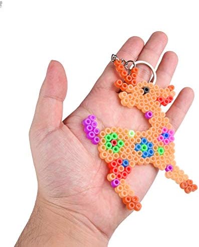 Kare & Kind Fuse Beads Pegboards - 19 pcs - Also Includes Colorful Card Templates, Reusable Ironing Paper and Tweezers - Kids DIY, Arts and Craft Activities