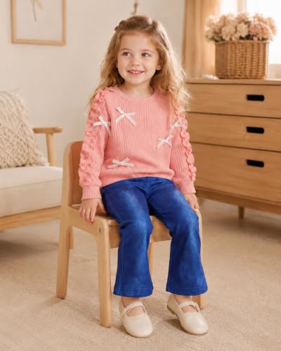Image of SODLON Baby Toddler Girl Clothes Sweatshirt Jeans Fall Winter Outfit 12M-5T