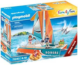 PLAYMOBIL Family Fun 71043 Katamaran, pływa, z możliwością wyposażenia w silniczek podwodny, od 4 lat