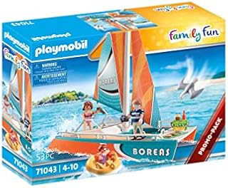 PLAYMOBIL Family Fun 71043 Katamaran, pływa, z możliwością wyposażenia w silniczek podwodny, od 4 lat