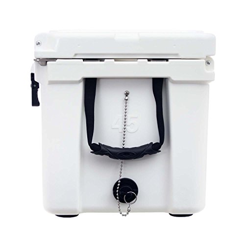 Driftsun 45-Quart Ice Chest, Heavy Duty, High Performance Roto-Molded Commercial Grade Insulated Cooler, White #TOP2