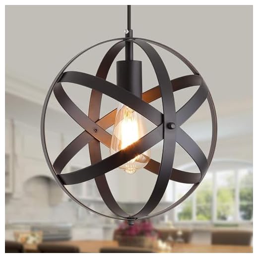 Comely Pendelleuchte Esstisch Hängelampe Vintage, Moderne Hängeleuchten Esszimmer aus Eisen Deckenleuchte E27, Pendelleuchte Schwarz für Wohnzimmer, Schlafzimmer, Küche, Esszimmer