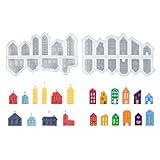 2PCS Art House Silicone Mold,House Plaster Mold,Small Silicone House Candle Mold for Candle Making,House Silicone Molds Home Decor