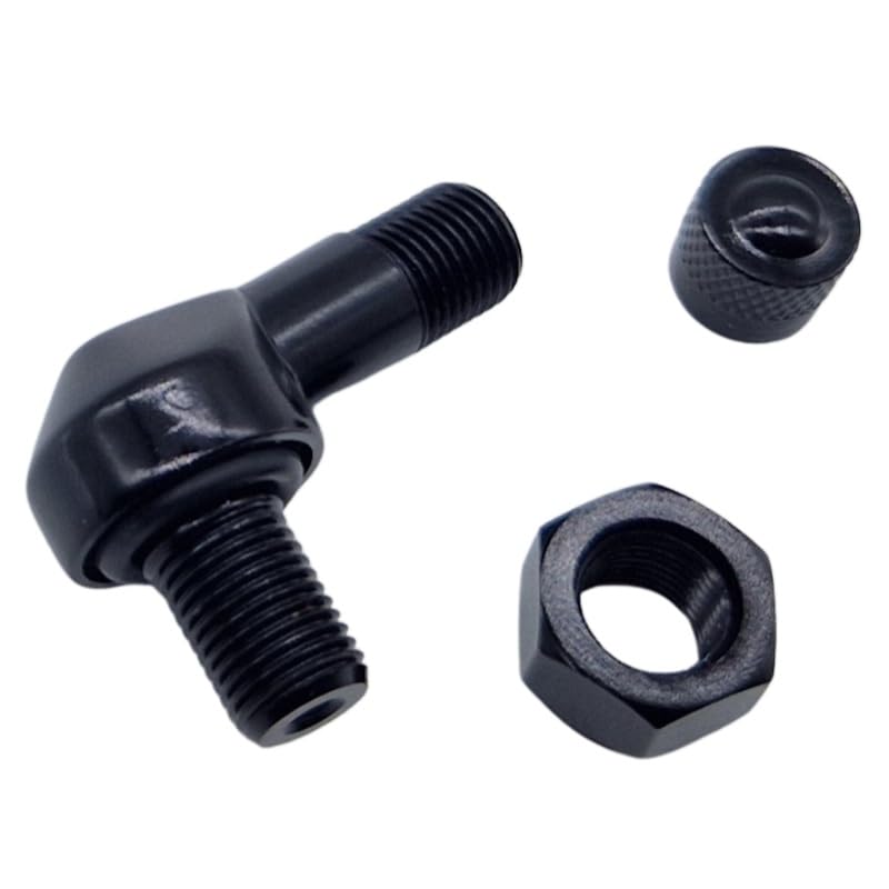 2 Valvole Angolari Per Moto In Alluminio Rosso - Diametro 8,3mm, 90°, Lega Anodizzata, Coppia 7-10 Nm, Stelo 12mm