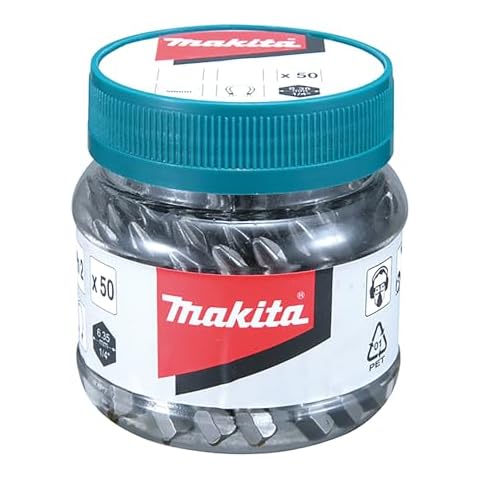 Makita 50 Piece Screw Bits in Jar Cover