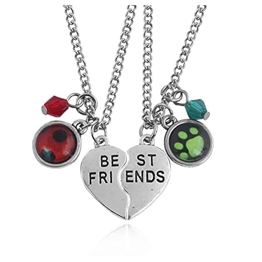 Yoohh Anime-tema systrar och vänner halsband, symboliserar vänskap, tecknat halsband legering halsband gåvor för vänner cosplay anime smycken barnens dag gåva