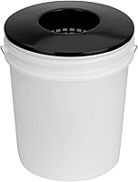 Vista 7 de Paquete de 3 macetas de red – 6 pulgadas para cubos de 5 y 3.5 galones, tapas de cubo hidropónico de borde ancho, tapas de cesta DWC