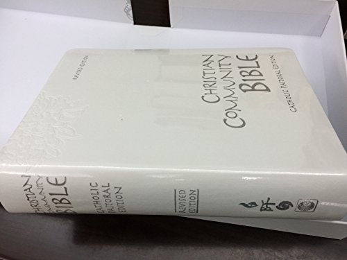 White Christian Community Bible With Study Notes / Leather Bound / Great For Weddings / Revised 2013 Text Special Edition / Catholic Pastoral Edition / Silver Edges, Thumb Index / Great Gift #TOP6