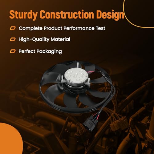 Image of maXpeedingrods Radiator Cooling Fan Assembly w /Brushless Motor for Porsche 718 Boxster /Cayman 2017-2023, 718 Spyder 2020-2023, for Porsche 911 2017-2019 9P1959455BY 9P1959456Y