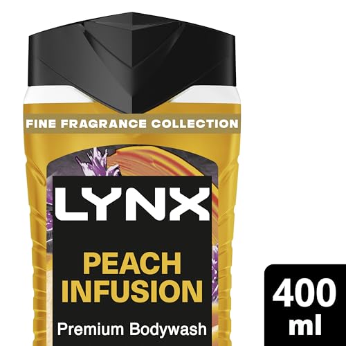 Lynx Fine Fragrance Collection Peach Infusion Premium Body Wash Shower Gel with a peach, patchouli & amber scent for 12 hours of freshness 400 ml - Image 2