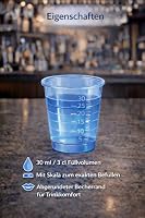 buxmed 320 Stück Shotbecher blau 3 cl mit Skala – Schnapsgläser Plastik, Shotgläser, Pinnchen, Becher für Shots, BPA frei, stapelbar, Party Zubehör & Dosierbecher – Ansicht 3