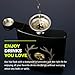 HAMILO Shotgun Shell Deer Hunting Flask for Liquor with Funnel, 8oz Leakproof Camping Flask for Men and Women, Engraved Antlers Whiskey Flask, Hunting Gear Gift Idea, Black Stainless Steel Hip Flasks