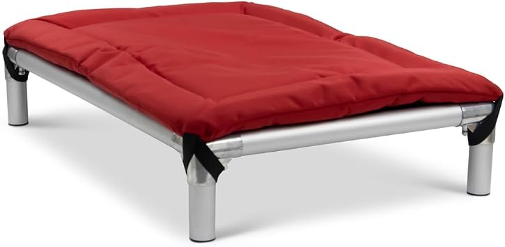 Kuranda Orthopedic Canvas Dog Bed Pad Durable Cordura Fabric with Quilted Padding - Small - 30" x 20" - Barn Red