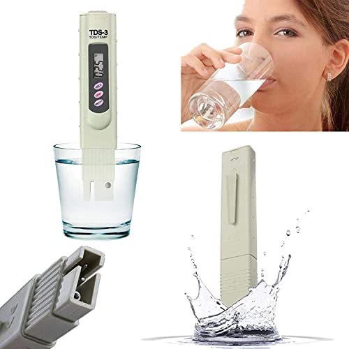 جهاز قياس نسبة الاملاح الذائبة في الماء عسر الماء من ميبرو لقيلس الاملاح MIBRU 3 IN 1 Water Quality Tester EC TDS PPM Temperature Meter LCD Conductivity Detection Pen Digital Portable Filter Tool