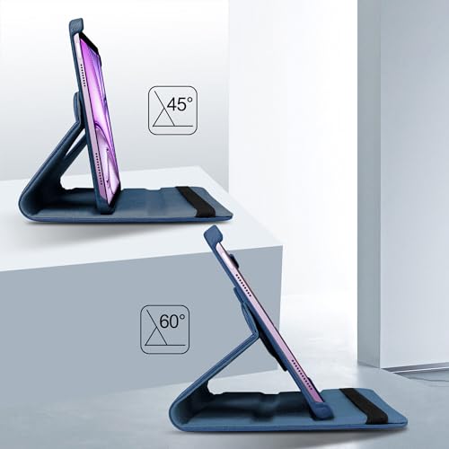 Image of TGK 360 Degree Rotating Flip Cover Case for iPad Air 11 Inch M4 /M3 /M2 2026 /2025 /2024 & Air 5th Gen 2022 /iPad Air 4th Gen 2020 10.9 Inch (Dark Blue)