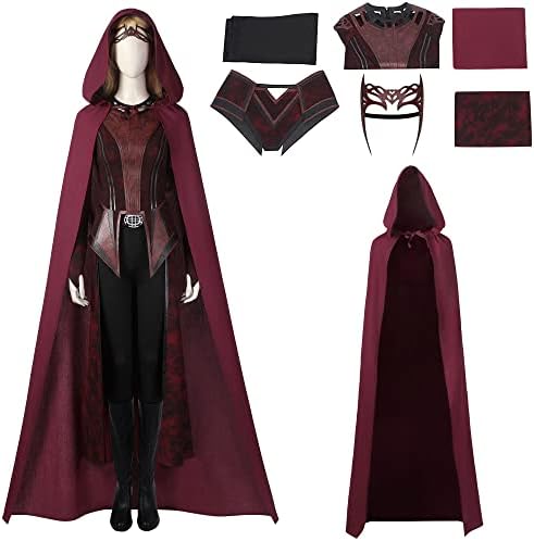 6PCS Women Scarlet Witch Costume Wanda Maximoff Cosplay Outfits Adult