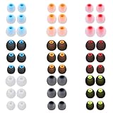 MMYQXI 54 PCS Silicone Replacement Earbud Tips Earbud Cap Eartips Fit for in-Ear Earbuds(Inner Hole 3.8mm -5.1mm) Headphones Earbud Rubber Tips S M L