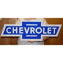 PhotoSteel Vintage Chevy Bowtie Metal Sign Compatible for GM Chevrolet 32" x 11"