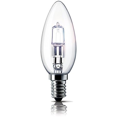 Halogen 28w = 40w SES E14 Small Screw Cap Low Energy Candle Clear Eco Light Bulb Lamp Cover