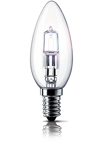 Halogen 28w = 40w SES E14 Small Screw Cap Low Energy Candle Clear Eco Light Bulb Lamp