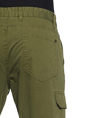 Image of Diverse Men's Slim Fit Overdyed Cotton Cargo