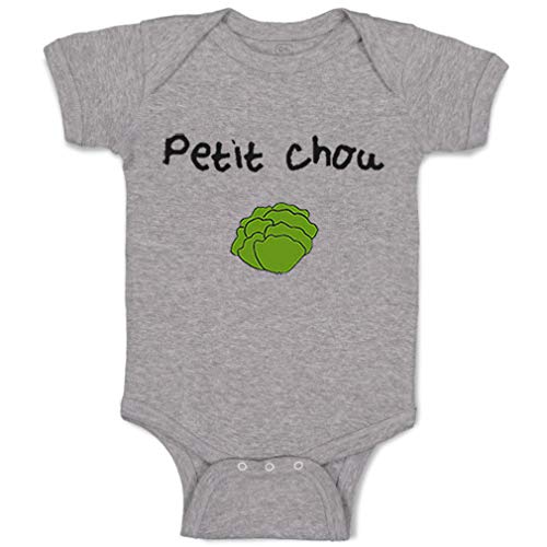Speedy Pros French Petit Chou Little Cabbage Baby Bodysuit One Piece Oxford Gray 6 Months