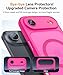 CANSHN Magnetic Compatible with iPhone Air Case(6.5 Inch), Upgraded [Full Camera Protection] [Compatible with Magsafe] [Translucent Matte] Shockproof Phone Cover for iPhone 17 Air Case,Hot Pink