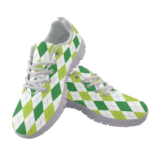 Women's Checkered Running Shoes Lightweight Mesh Sports Trainer Shoes Casual Walking Athletic Jogging Sneakers2
